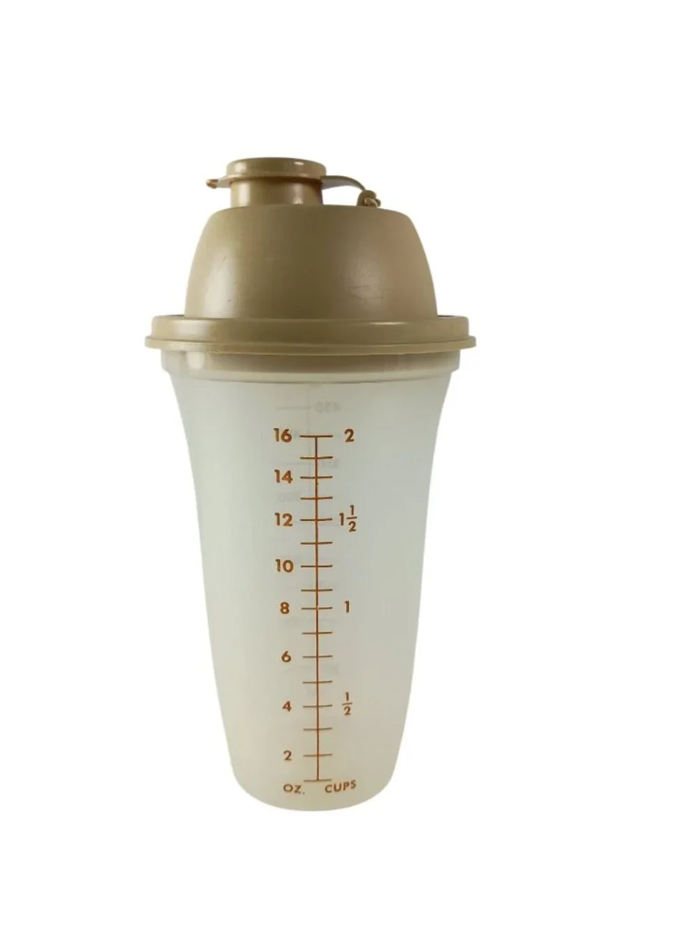 Tupperware 3Pc Quick Shake Shaker Container 16oz Blender Mixer W/Flip Top Vintag